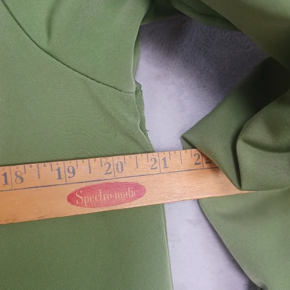 Liz Claiborne Green Utility Jacket with Tan Trim - Picture 9 of 13
